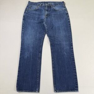 J Crew 1040 Jeans Mens 32x30 Blue Japanese Kaihara Denim Straight Narrow Leg EUC